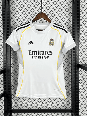 CAMISOLA FEMININA DO REAL MADRID 25/26 BRANCO