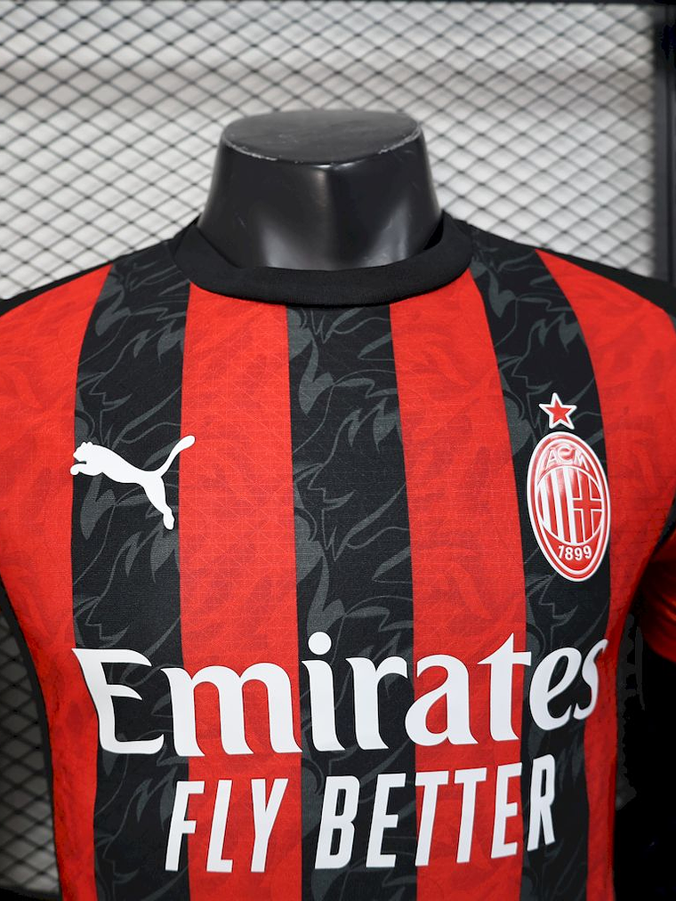 CAMISOLA VERSÃO PLAYER DO MILAN 25/26 VERMELHO E PRONTO 2