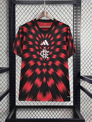 CAMISOLA DO FLAMENGO 25/26 VERMELHO E PRETO TREINO