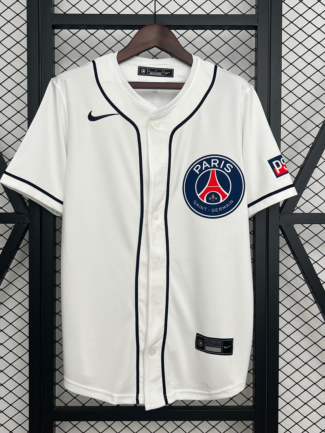 CAMISOLA DE BASEBOL DO PSG 25/26 BRANCO 1