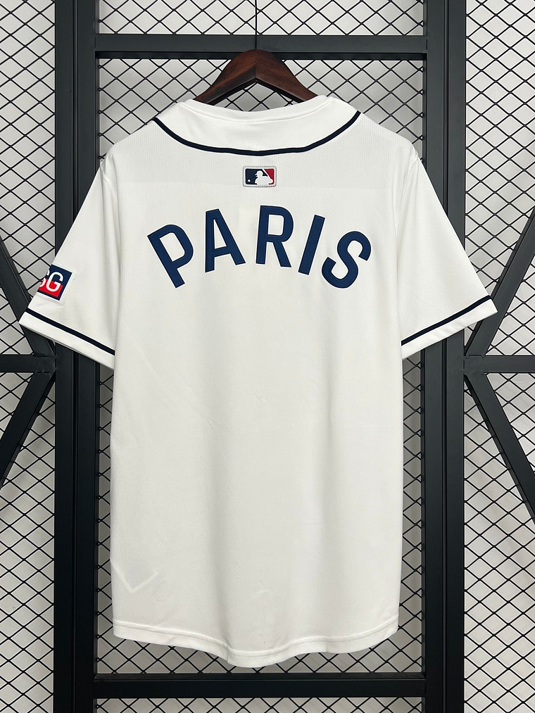CAMISOLA DE BASEBOL DO PSG 25/26 BRANCO 2