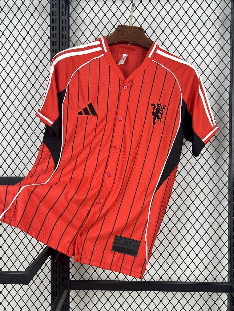 CAMISOLA DE BASEBOL DO MANCHESTER UNITED 25/26 VERMELHO 1