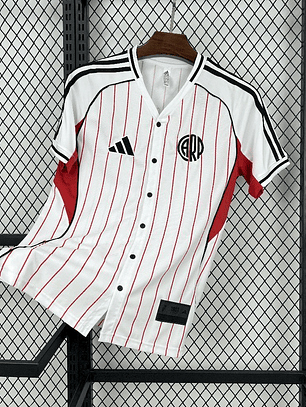 CAMISOLA DE BASEBOL DO RIVER PLATE 25/26 BRANCO
