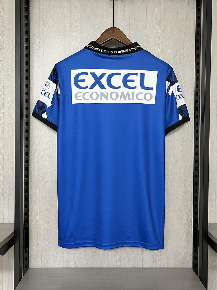 CAMISA RETRÔ DO CORINTHIANS - EXCEL ECONOMICO AZUL 1998 6