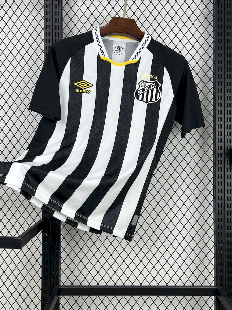 CAMISOLA DO SANTOS 25/26 PRETO E BRANCO 1