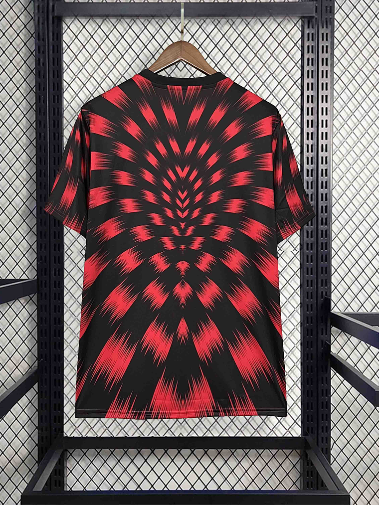 CAMISOLA DO FLAMENGO 25/26 VERMELHO E PRETO TREINO 3