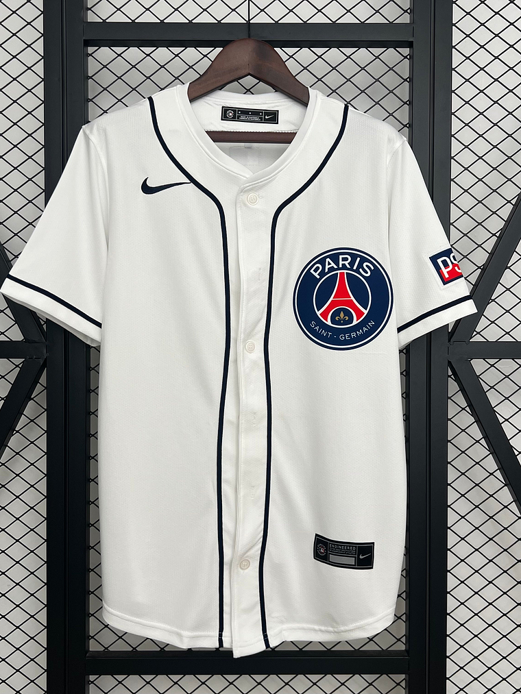 CAMISOLA DE BASEBOL DO PSG 25/26 BRANCO 1