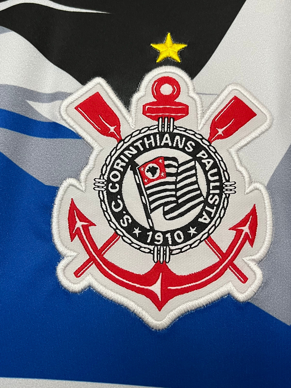 CAMISA RETRÔ DO CORINTHIANS - EXCEL ECONOMICO AZUL 1998 4