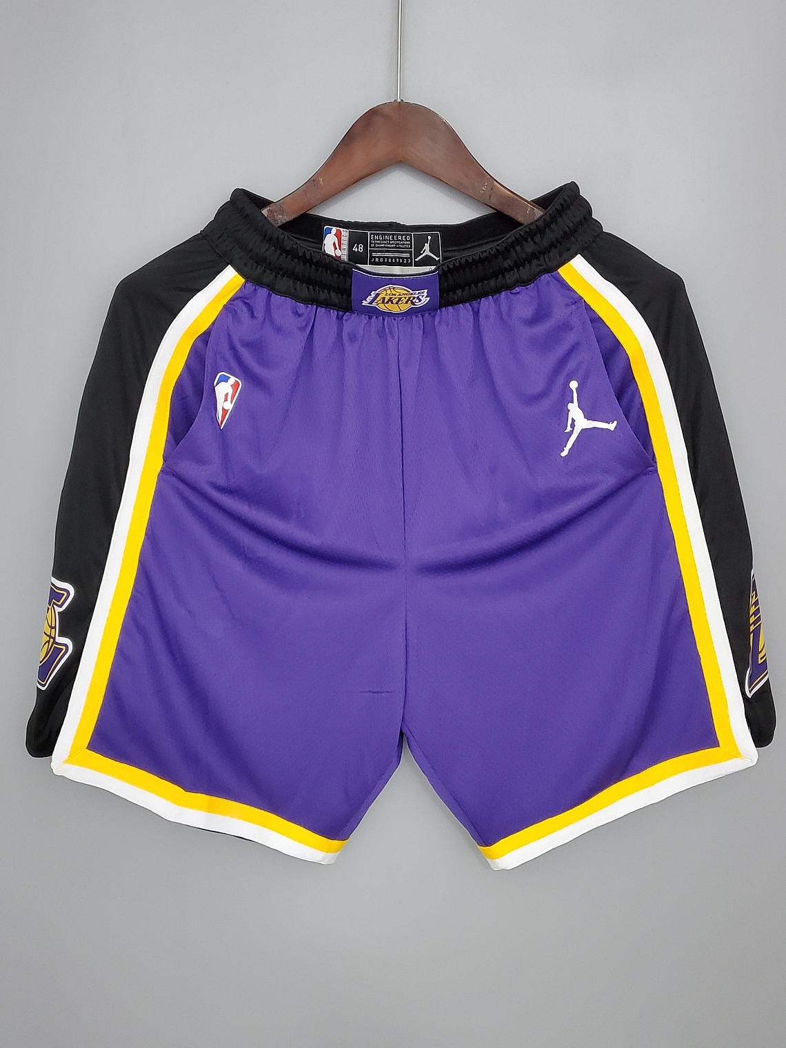 Shorts Los Angeles Lakers Purple Black Side NBA 1
