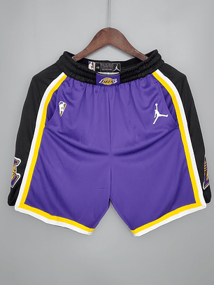 Shorts Los Angeles Lakers Purple Black Side NBA