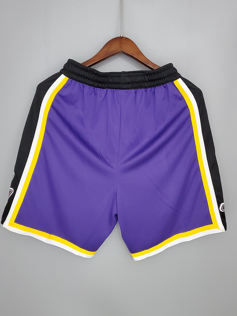 Shorts Los Angeles Lakers Purple Black Side NBA 2