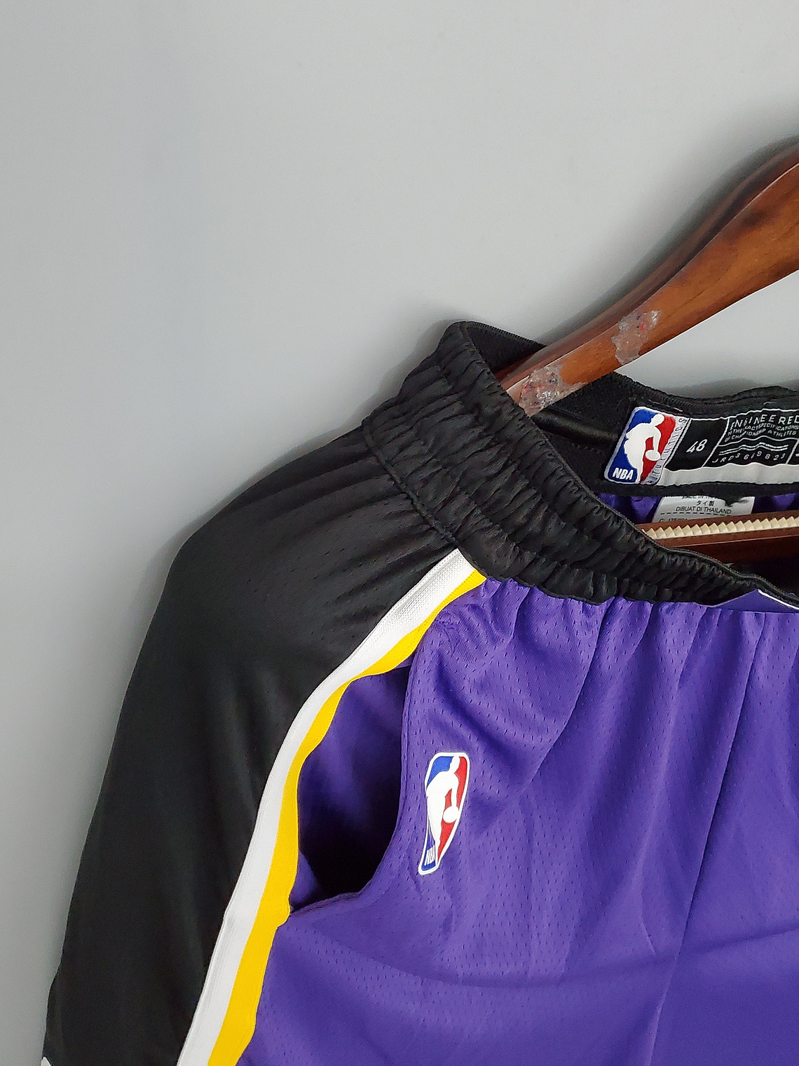 Shorts Los Angeles Lakers Purple Black Side NBA 3