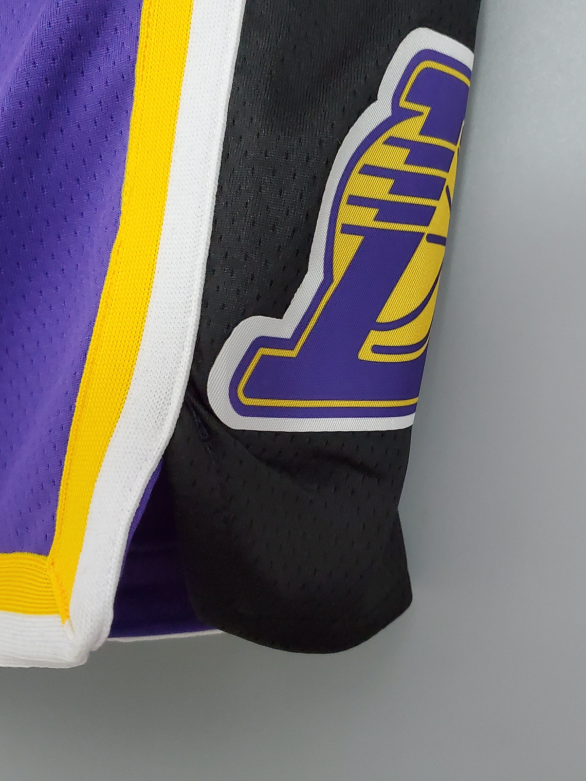 Shorts Los Angeles Lakers Purple Black Side NBA 5