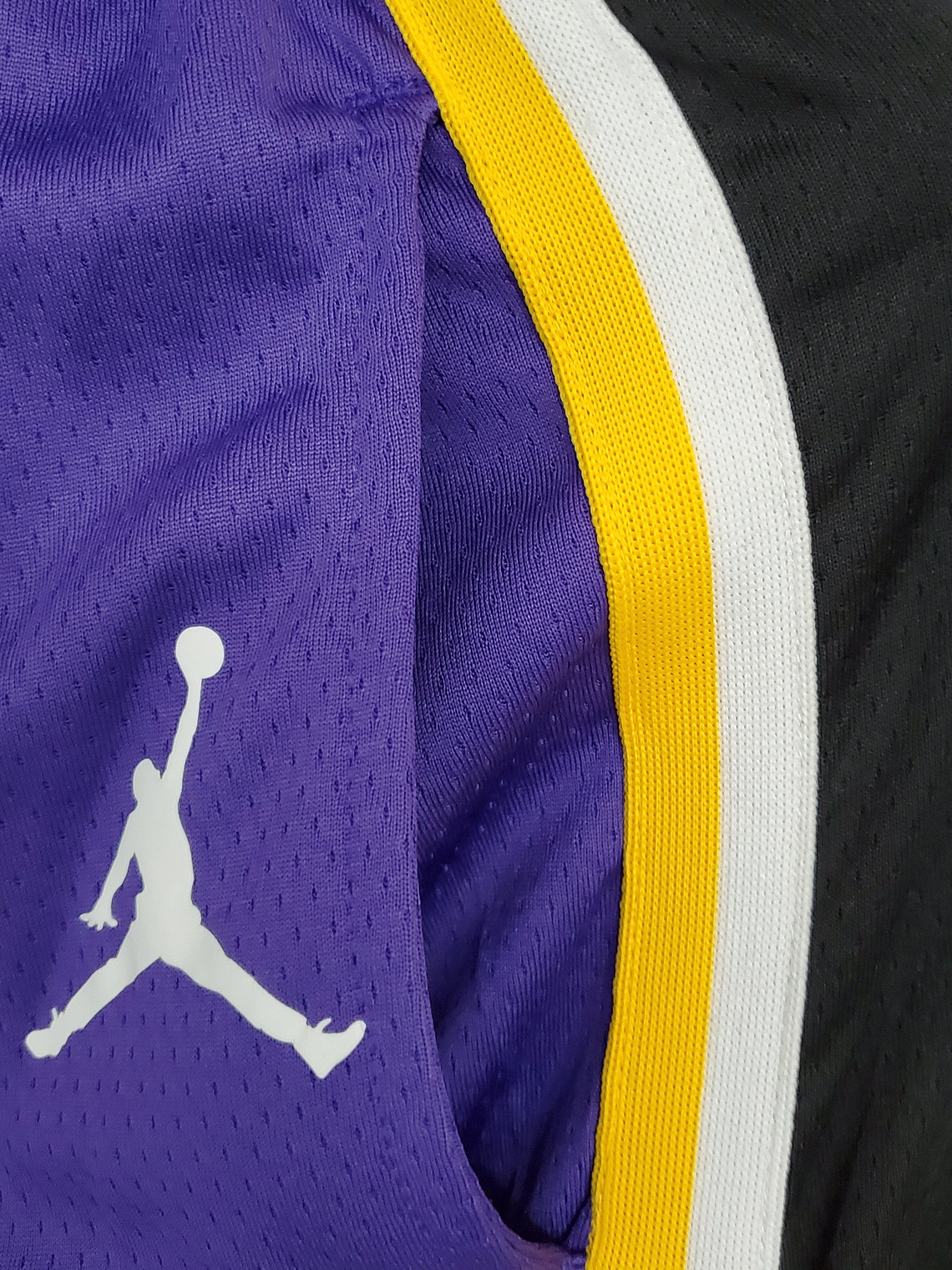 Shorts Los Angeles Lakers Purple Black Side NBA 7