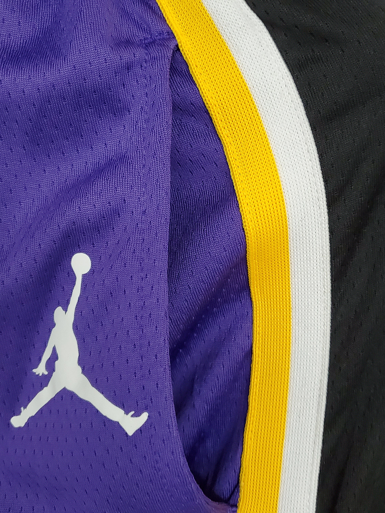 Shorts Los Angeles Lakers Purple Black Side NBA 7