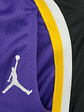 Shorts Los Angeles Lakers Purple Black Side NBA - Thumbnail 7