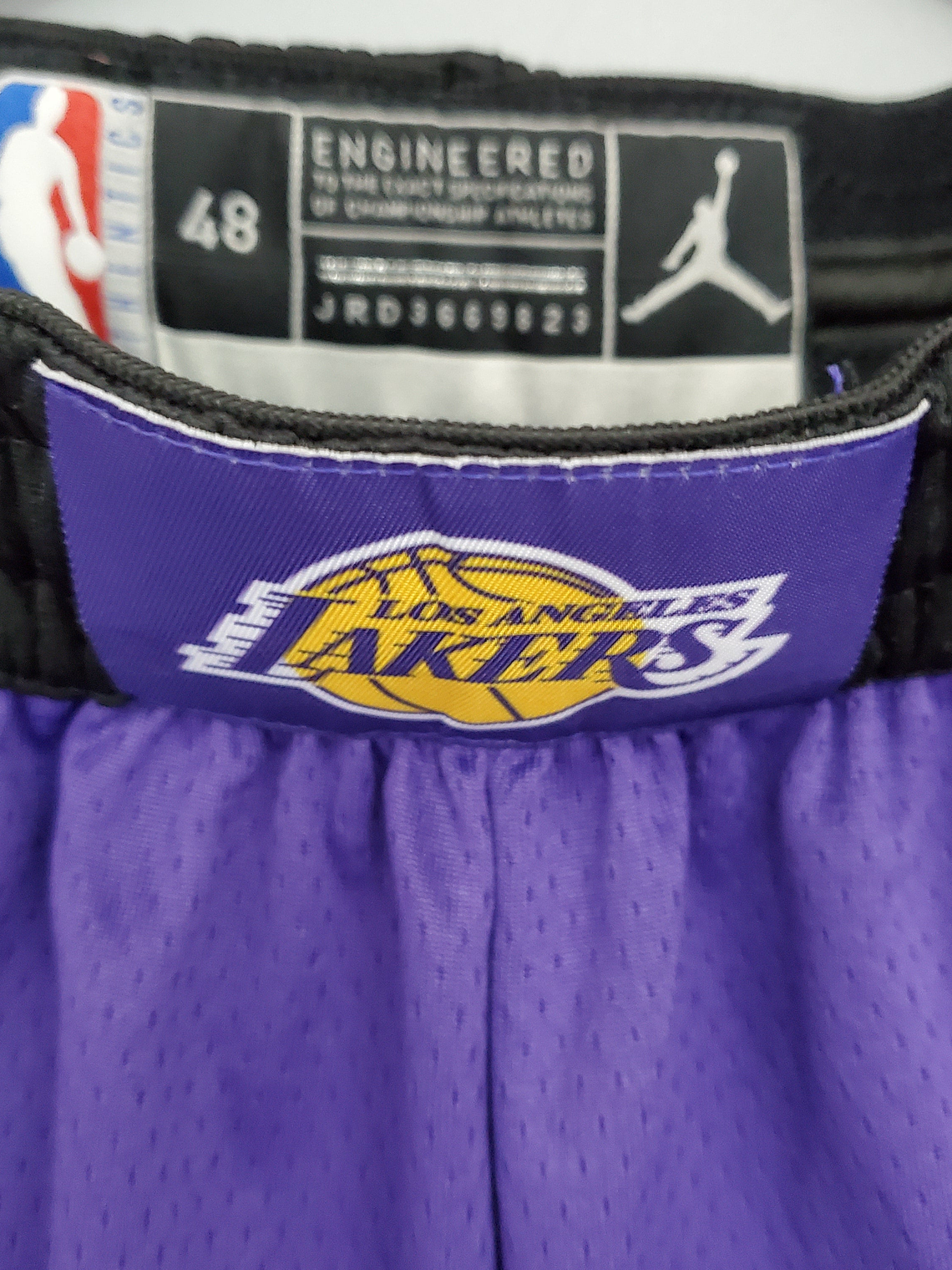 Shorts Los Angeles Lakers Purple Black Side NBA 8