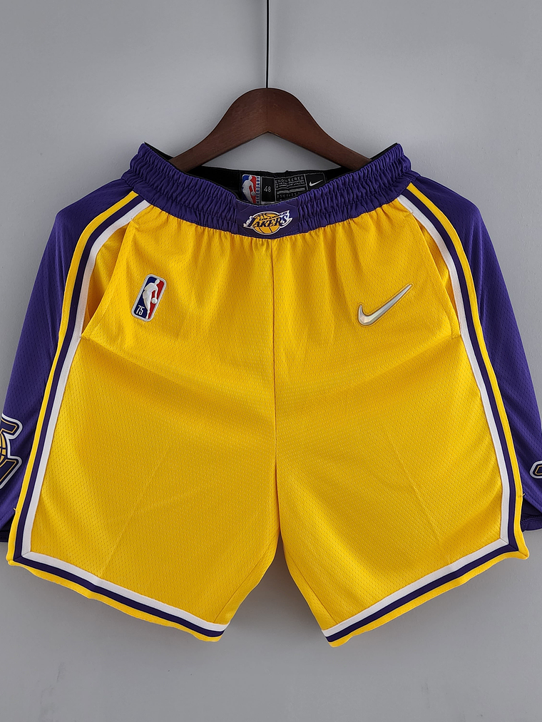 Shorts 75th Anniversary Los Angeles Lakers Yellow NBA 1