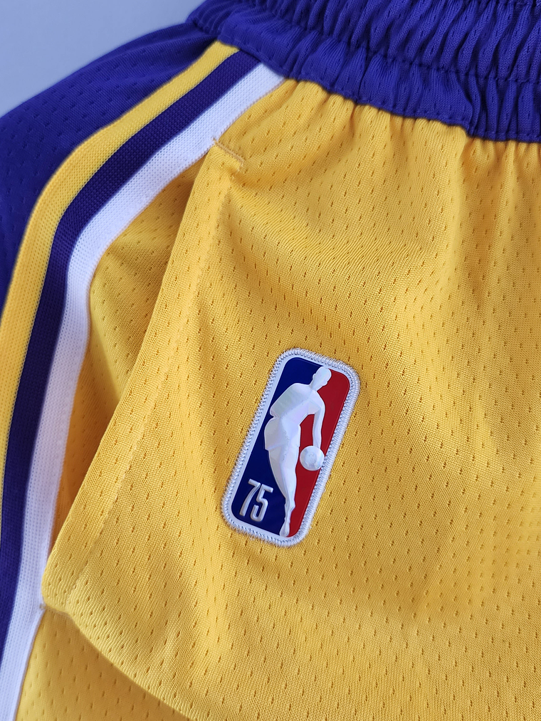 Shorts 75th Anniversary Los Angeles Lakers Yellow NBA 7