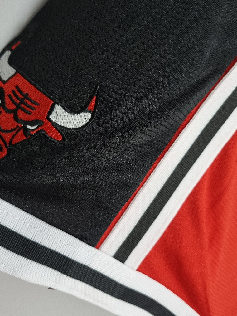 Shorts Chicago Bulls Black Red NBA 6