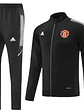 Agasalho de Viagem Manchester United - Masculino - Preto e Branco - Thumbnail 1