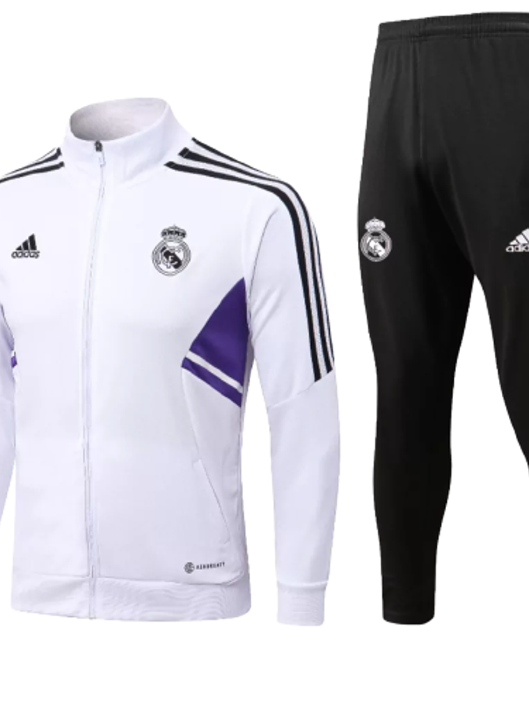 Agasalho de Viagem Real Madrid - Masculino - Branco e Lilás 1