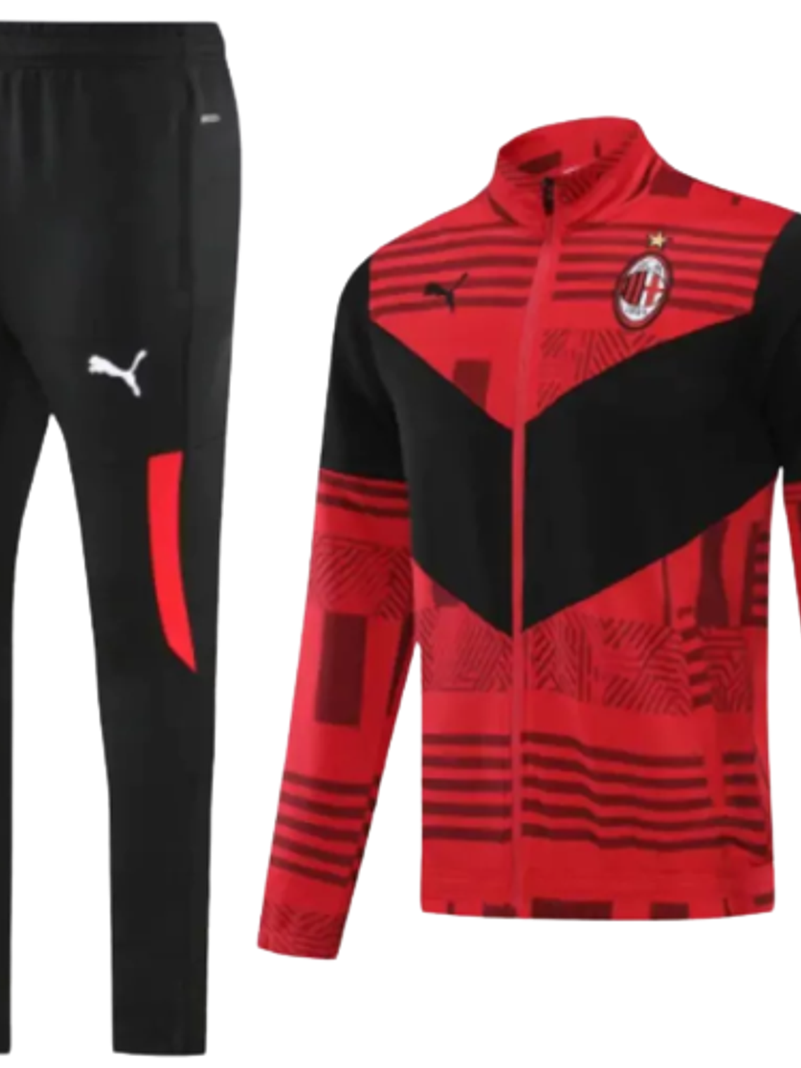 Agasalho de Viagem Milan - Masculina - Preto e Vermelho 1