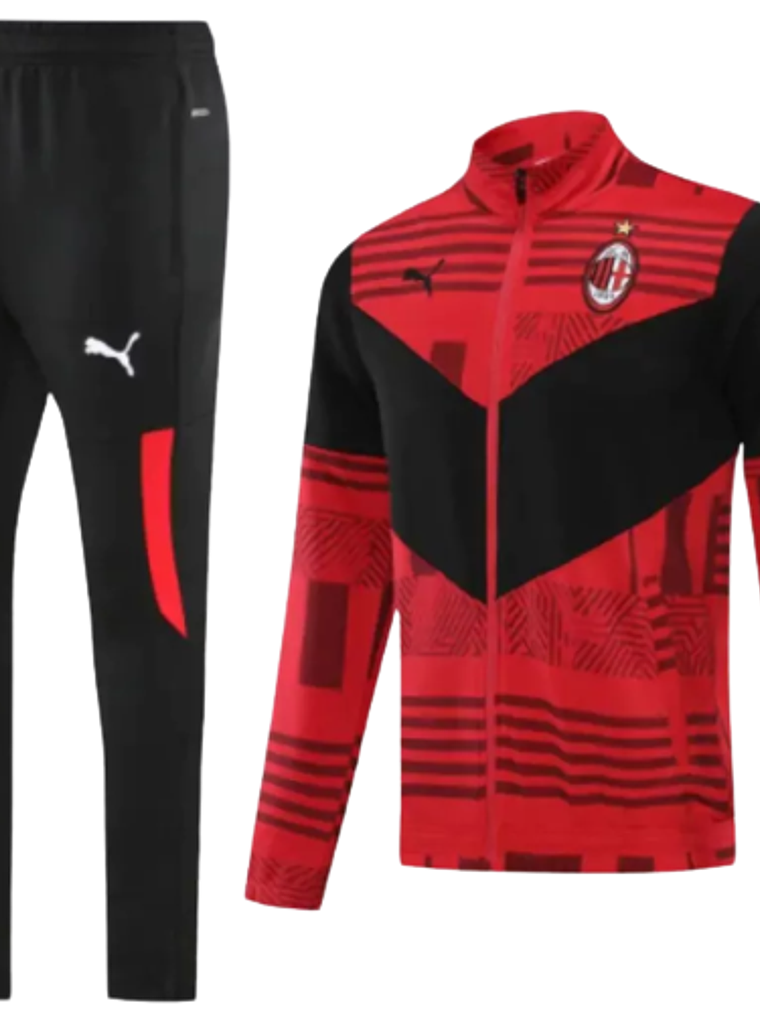 Agasalho de Viagem Milan - Masculina - Preto e Vermelho 1