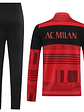 Agasalho de Viagem Milan - Masculina - Preto e Vermelho - Thumbnail 2