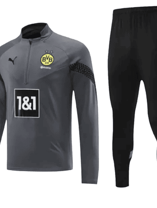 Conjunto de Treino Borussia Dortmund - Masculino - Cinza