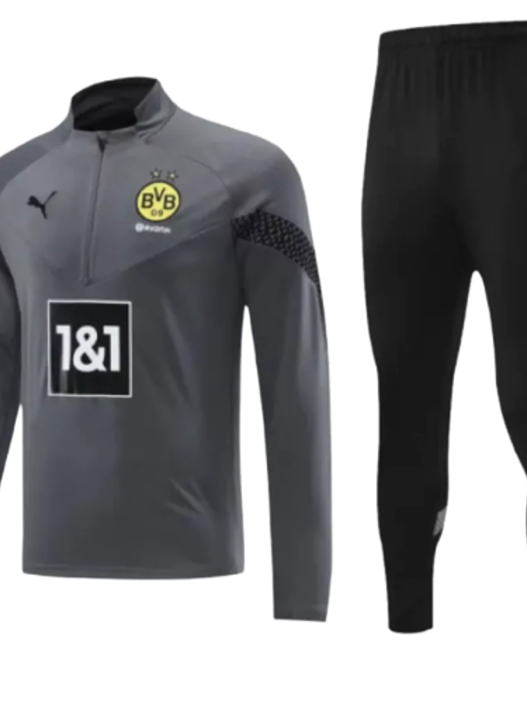 Conjunto de Treino Borussia Dortmund - Masculino - Cinza 1