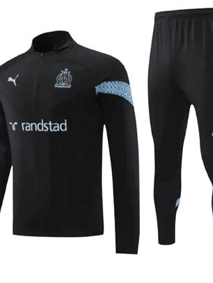 Conjunto de Treino Olympique de Marseille - Masculino - Preto