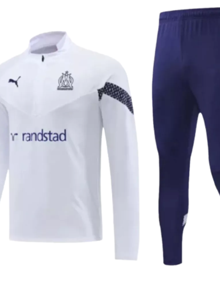 Conjunto de Treino Olympique de Marseille - Masculino - Branco 1
