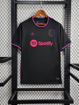 CAMISOLA DO BARCELONA 24/25 PRETO EDIÇÃO ESPECIAL
