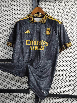 CAMISOLA DO REAL MADRID 23/24 PRETO CONCEITO