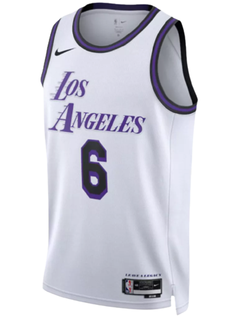 Regata Los Angeles Lakers- LeBron James 2022/23 City Edition - Branca 1