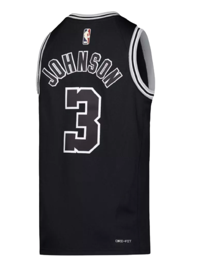 Regata San Antonio Spurs - Keldon Johnson- 2022/23 Swingman Jersey - Preto 2