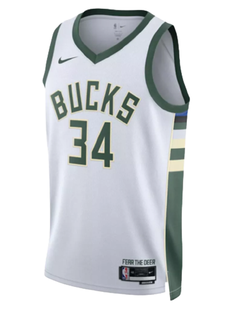 Regata Milwaukee Bucks - Giannis Antetokounmpo - 2022/23 Swingman Jersey - Branca 1