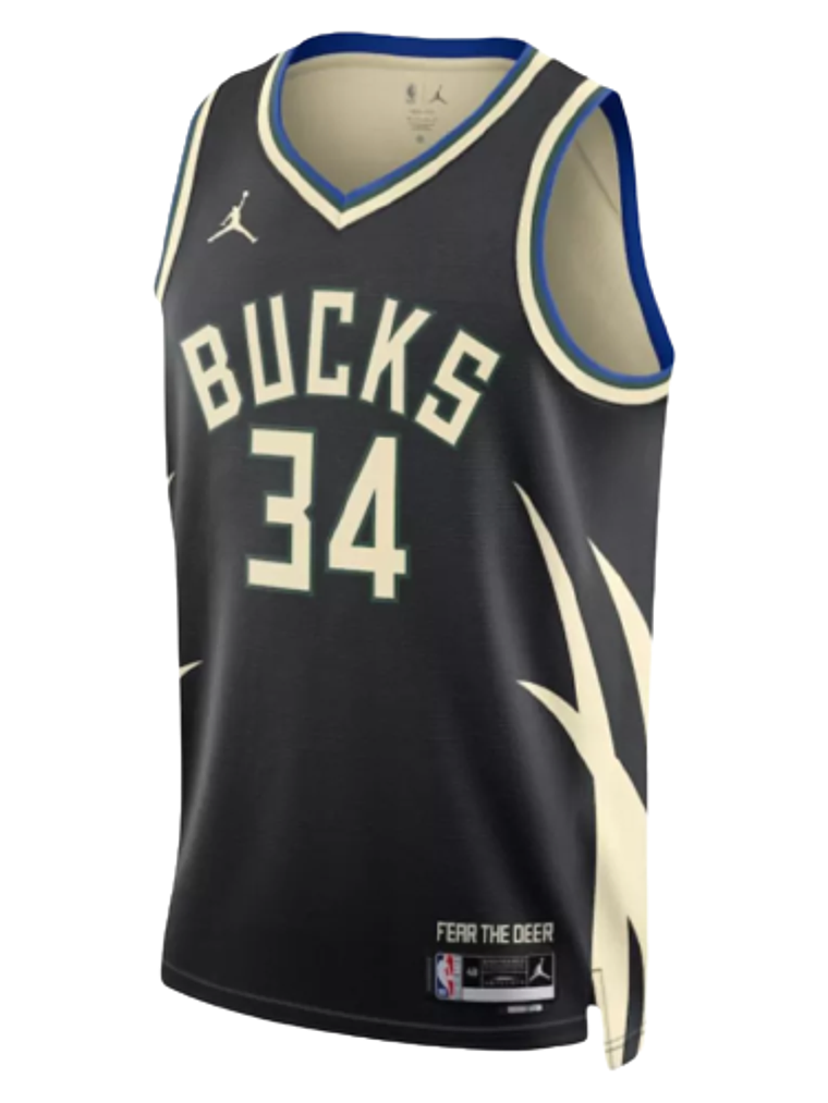 Regata Milwaukee Bucks - Giannis Antetokounmpo - 2022/23 Swingman Jersey - Preta 1