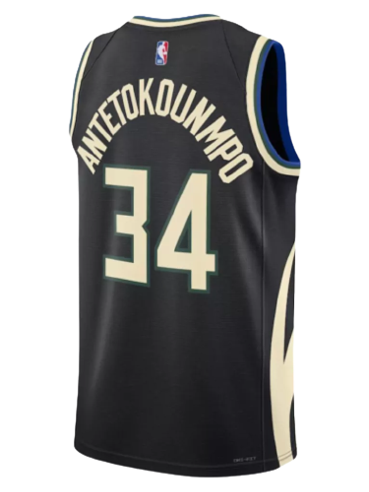 Regata Milwaukee Bucks - Giannis Antetokounmpo - 2022/23 Swingman Jersey - Preta 2