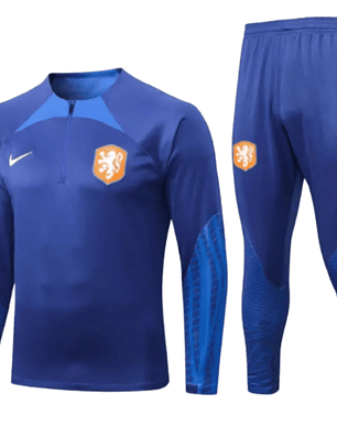 Conjunto de Treino Seleção Holanda - Masculino - Azul