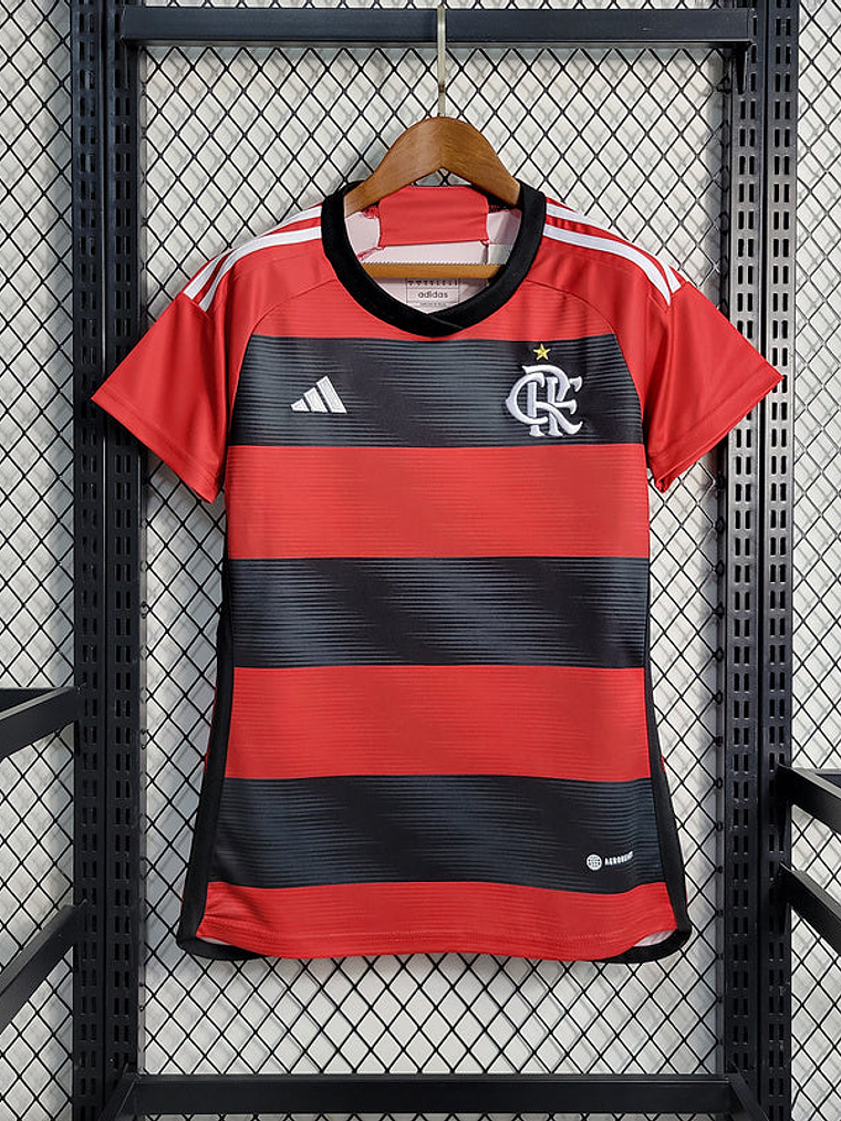 CAMISA FEMININA DO FLAMENGO 23/24 VERMELHO E PRETO 1