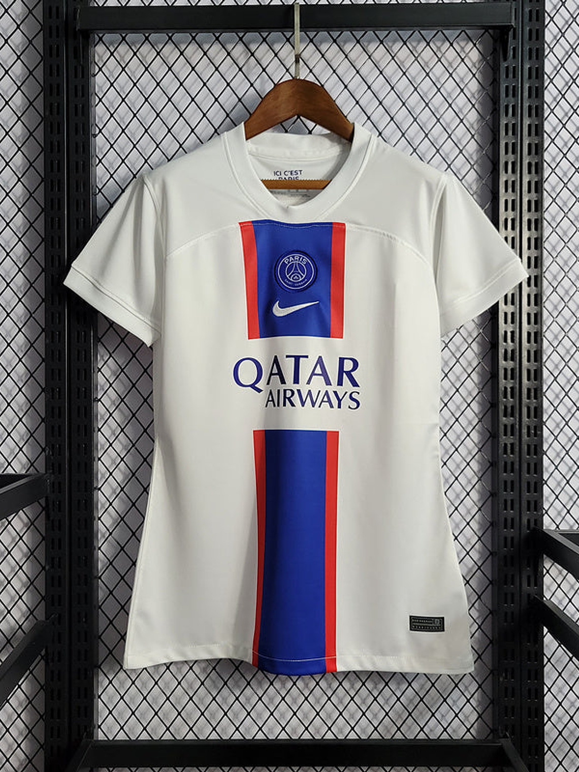 CAMISA FEMININA DO PARIS SAINT GERMAN 23/24 BRANCO E AZUL 1
