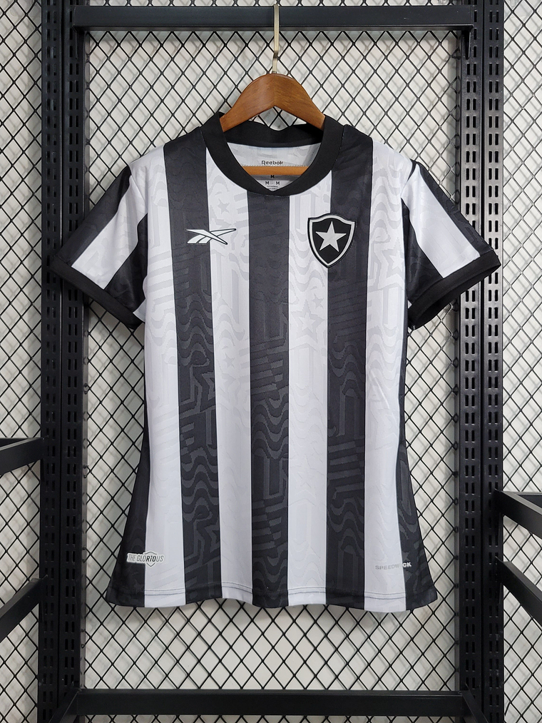CAMISA FEMININA DO BOTAFOGO 23/24 BRANCO E PRETO 1