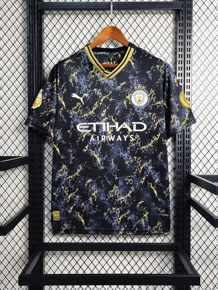 CAMISOLA DO MANCHESTER CITY 24/25 BLACK EDIÇÃO ESPECIAL 2