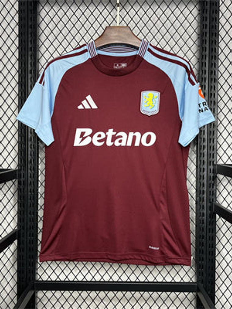CAMISOLA DO ASTON VILLA 24/25 VERMELHO E AZUL 1