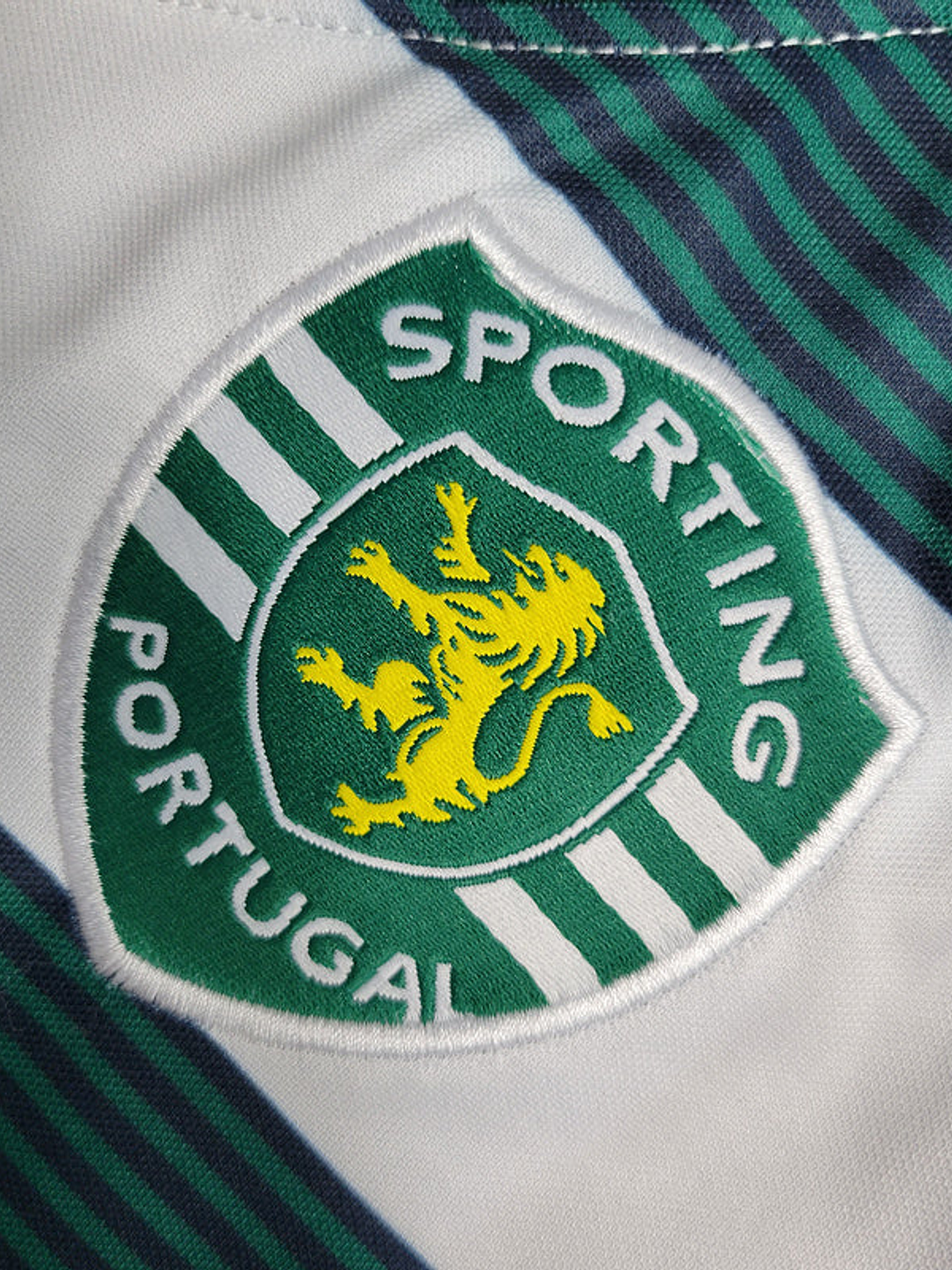 CAMISA RETRÔ DO SPORTING 01/03 BRANCO E VERDE 2