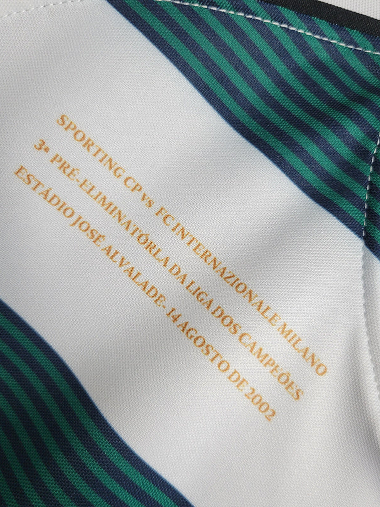 CAMISA RETRÔ DO SPORTING 01/03 BRANCO E VERDE 5