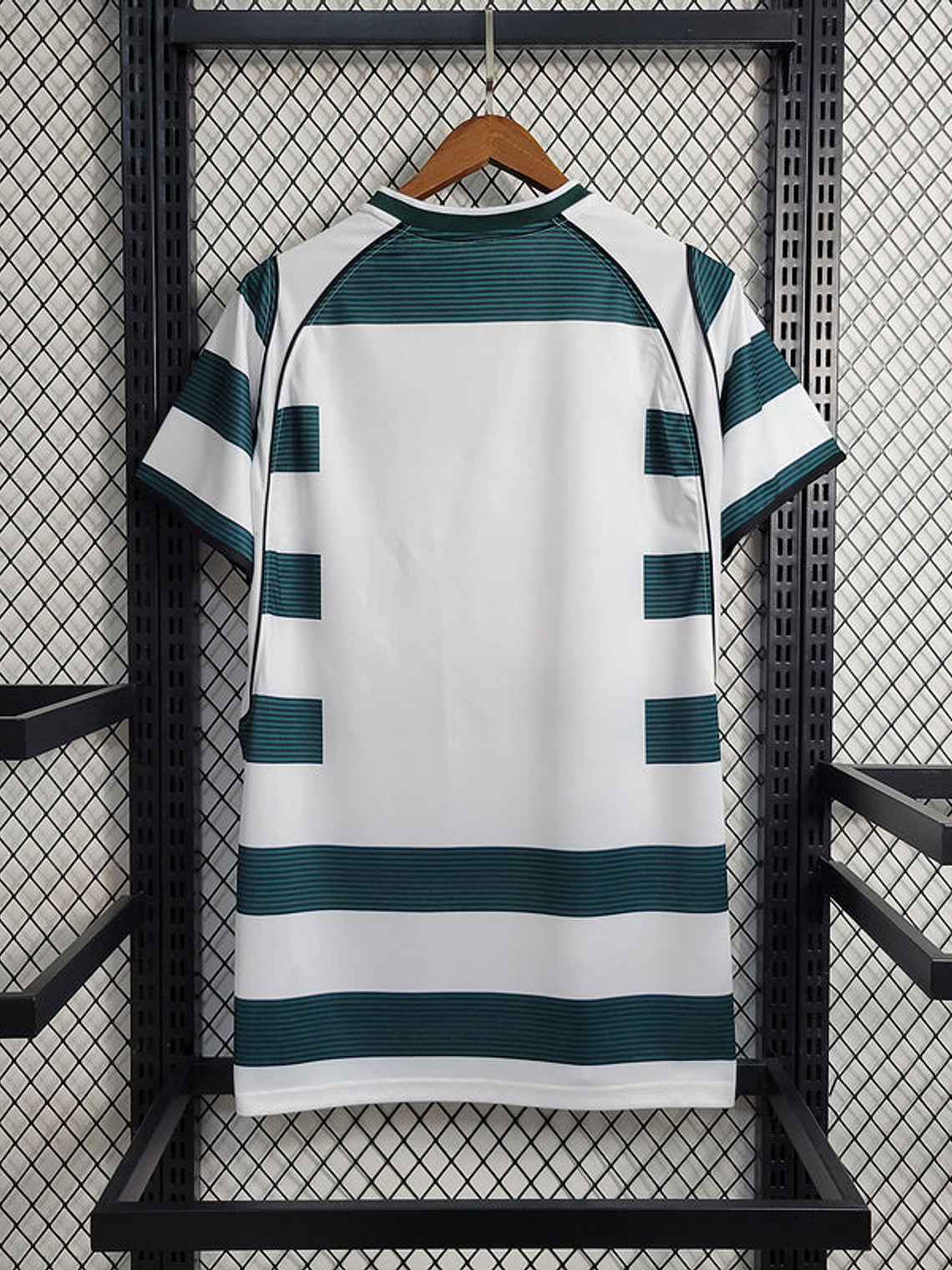 CAMISA RETRÔ DO SPORTING 01/03 BRANCO E VERDE 6