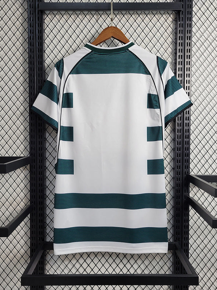 CAMISA RETRÔ DO SPORTING 01/03 BRANCO E VERDE 6